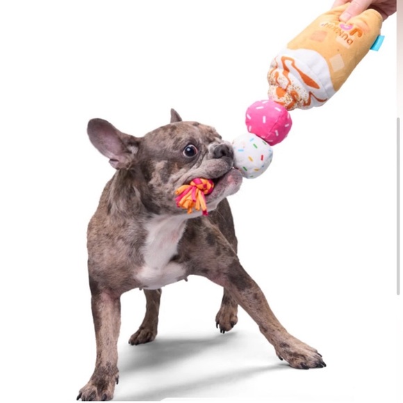 🎉 HP 🎉 🆕 Dunkin Donuts x Bark Dunkin Signature Latte Dog Toy - Picture 6 of 14